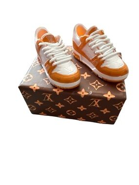 Luxury Orange & White collectable Sneaker Charms - Designer Inspired